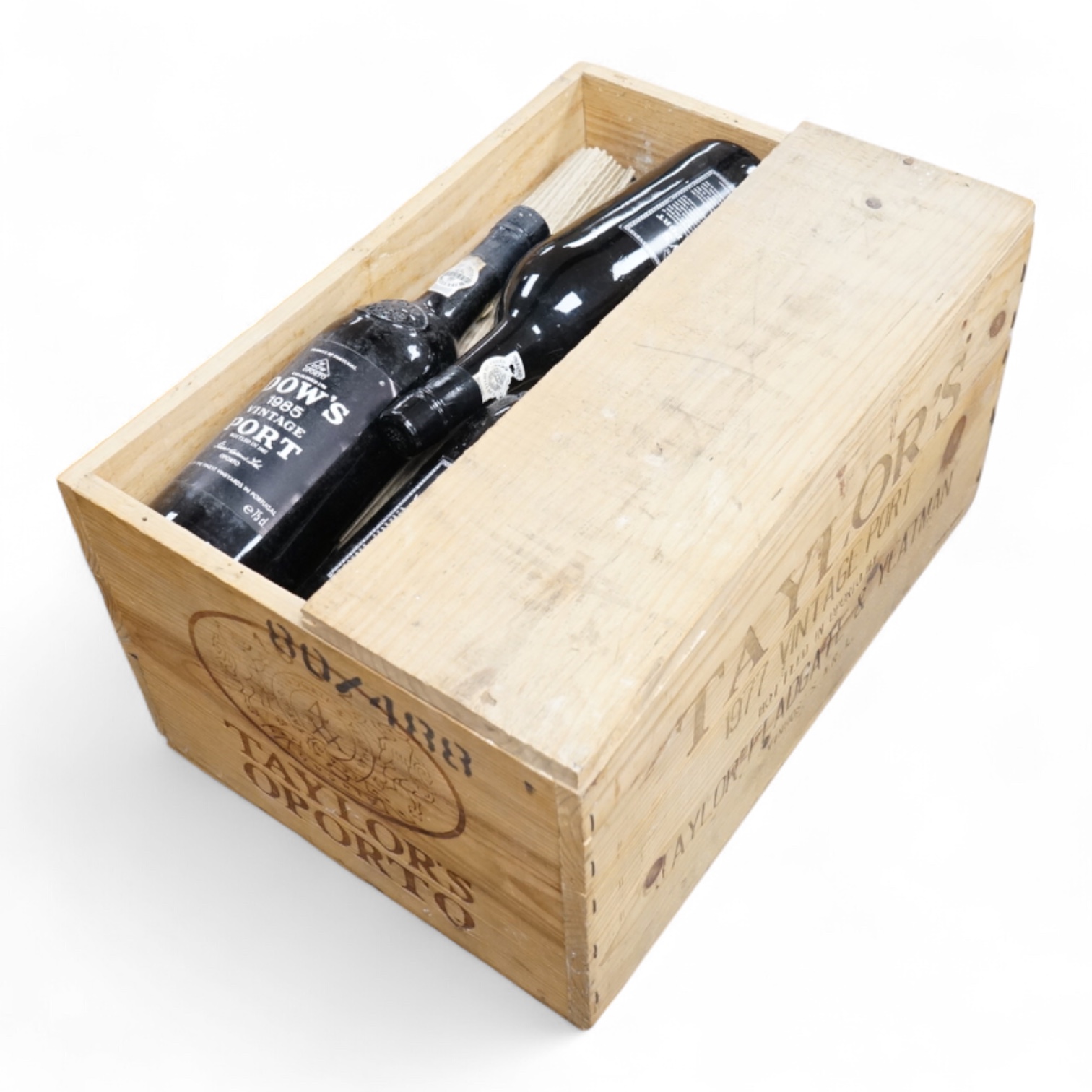 Ten bottles of vintage port, 7 x 1977 Taylor, 3 x 1985 Dows